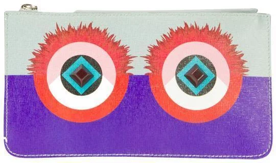 Fendi Monster Powder Multi Color Crayons Calf Beauty Case 8M0341-88E