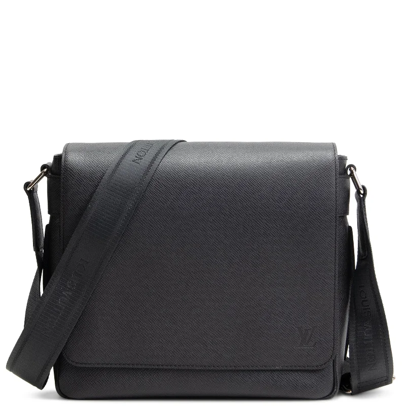 LOUIS VUITTON Taiga Roman Messenger Bag - Black