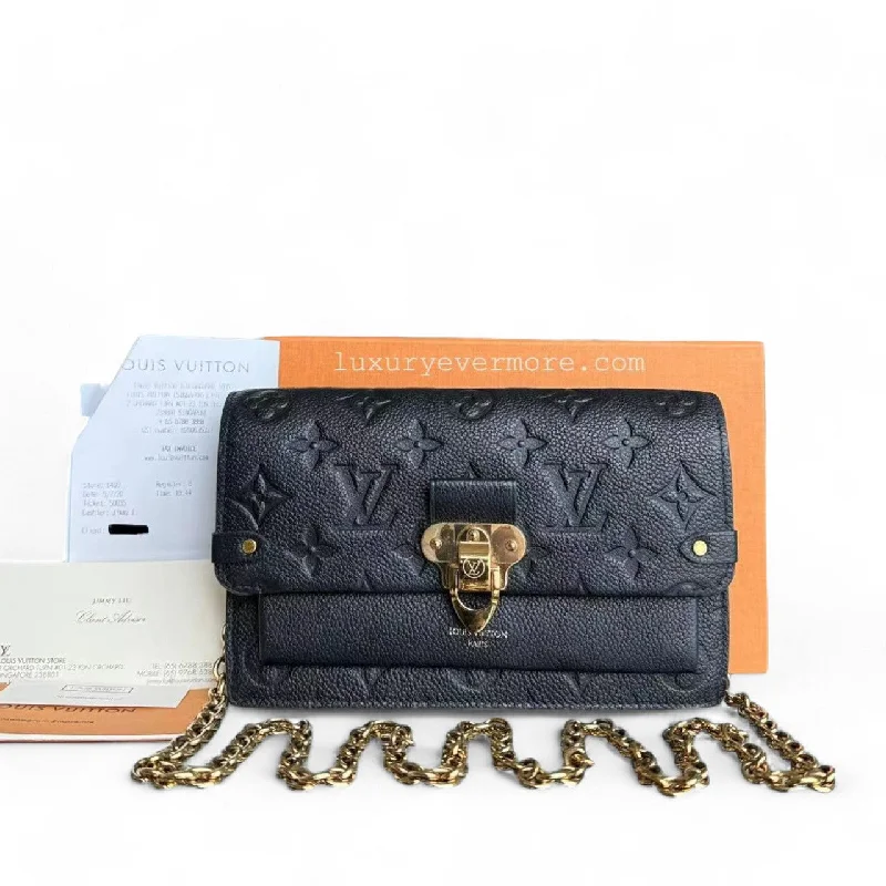 Louis Vuitton Vavin Chain WOC Wallet On Chain Empreinte Noir Black Gold Hardware