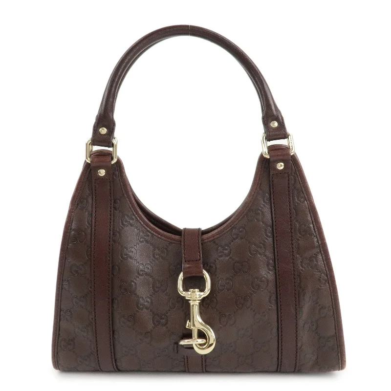 GUCCI Guccissima Leather Hand Bag Shoulder Bag Brown 203495