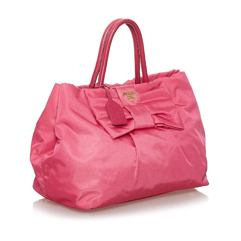 Prada Fiocco Bow Tessuto Tote Bag 32673