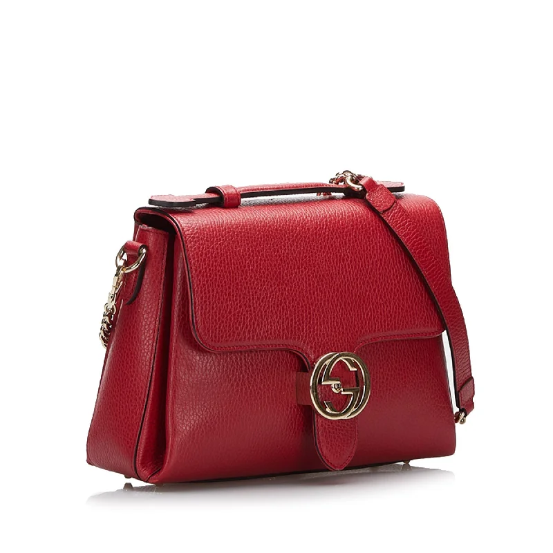 Gucci Interlocking G Handbag Small Red