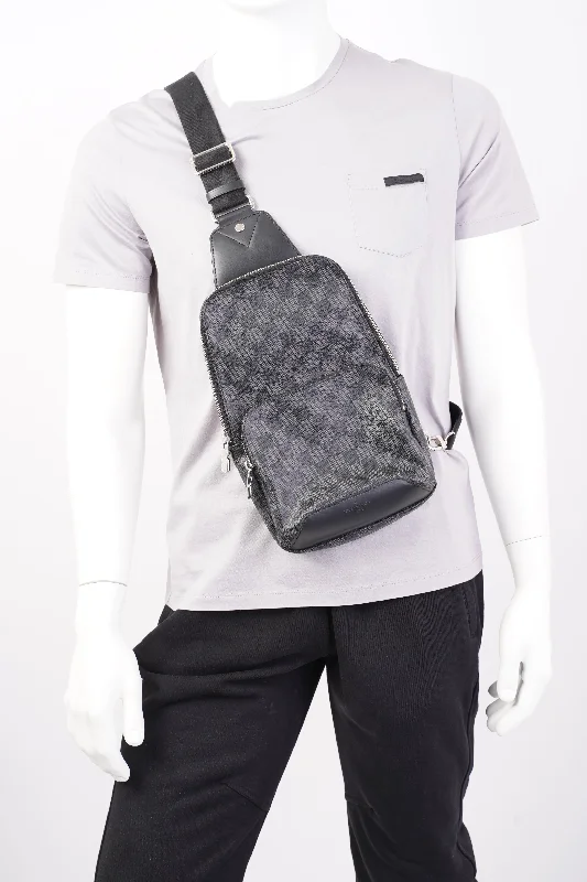 Louis Vuitton Avenue Sling Bag Damier Graphite / Black Coated Canvas