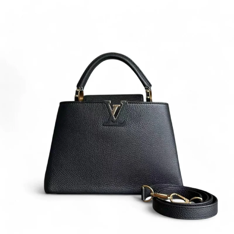 Louis Vuitton Capucines BB - Taurillon Grained Calfskin Noir Gold Hardware