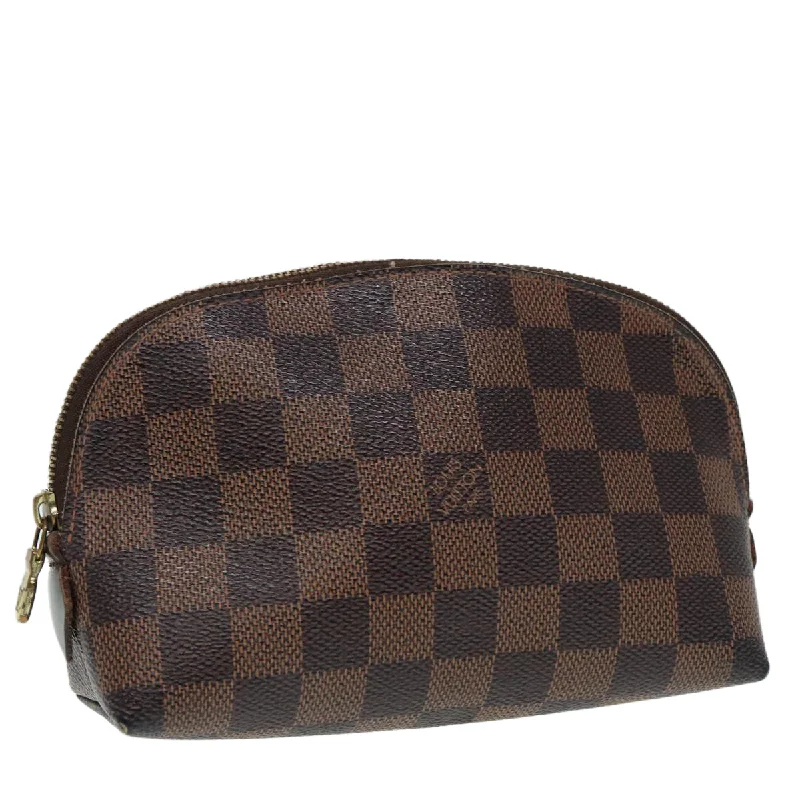 LOUIS VUITTON Damier Ebene Pochette Cosmetic PM Pouch N47516 LV Auth 87683