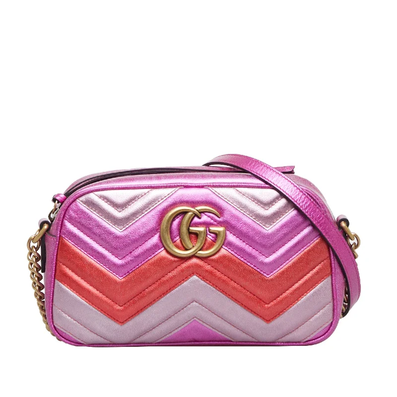 Gucci GG Marmont Crossbody Bag Metallic Triclolor