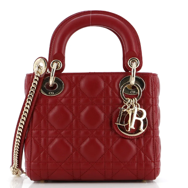 Lady Dior Chain Bag Cannage Quilt Lambskin Mini