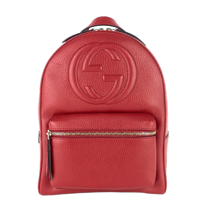 Soho Chain Calfskin Leather Backpack Bag