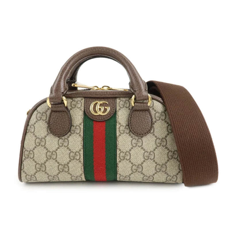 GUCCI Ophidia Sherry GG Supreme Leather 2Way Bag Shoulder Bag