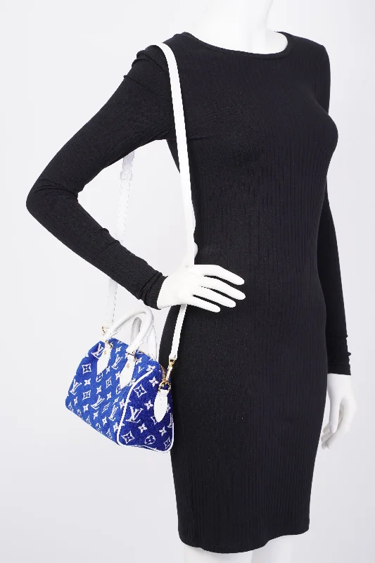 Louis Vuitton Limited Edition Match Collection Speedy Bandoulieré Blue / White Monogram Fabric 20