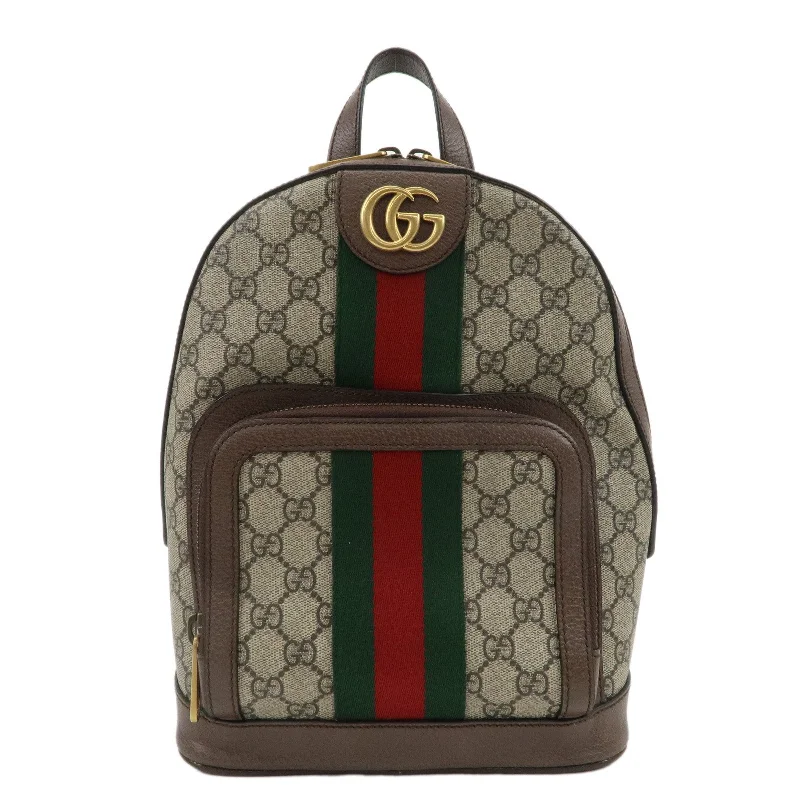 GUCCI Ophidia Sherry GG Supreme Leather Small Backpack 547965