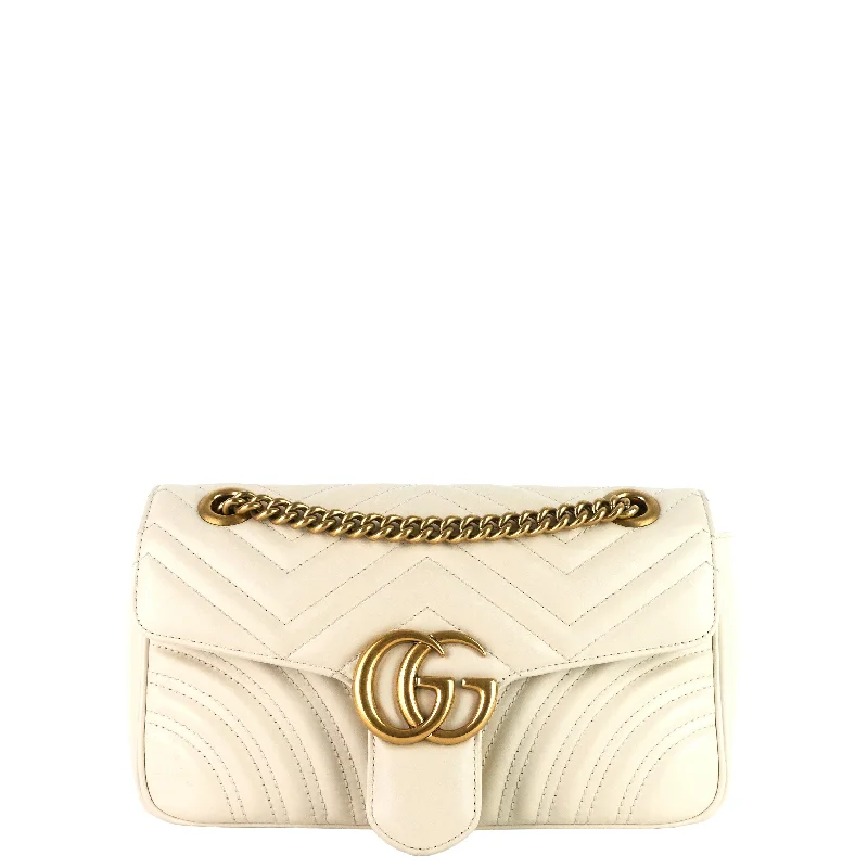 GG Marmont Small Leather Flap Bag