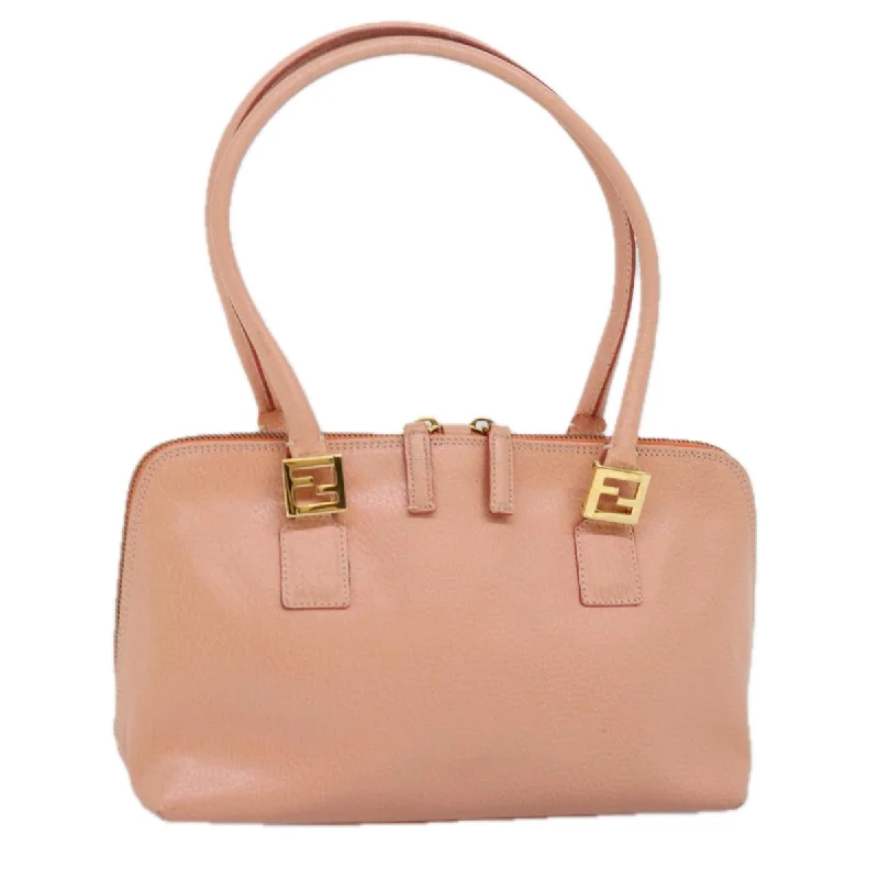 FENDI Hand Bag Leather Pink  73857