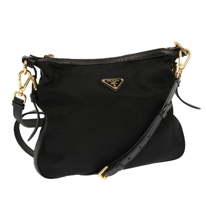 PRADA Shoulder Bag Nylon Black Auth mr061