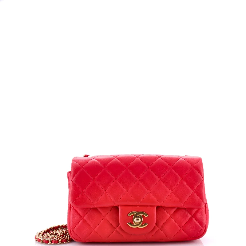 Pearl Crush Flap Bag Quilted Lambskin Mini