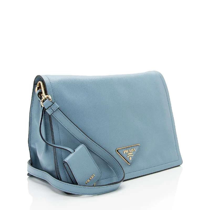 Prada Glace Calf Flap Messenger BZ6lRK