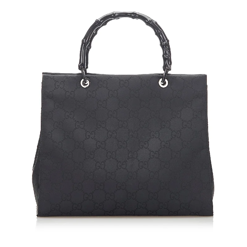 Gucci Bamboo GG Nylon Tote (SHG-18233)