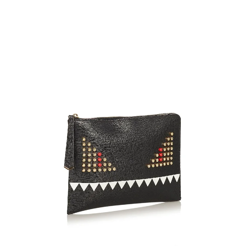 Fendi Monster Leather Clutch Bag (SHG-26144)