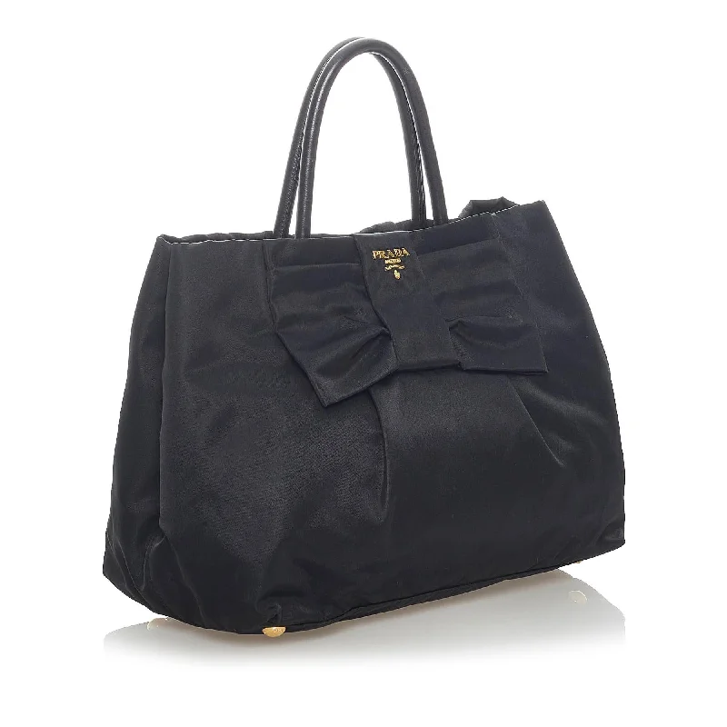 Prada Fiocco Bow Tessuto Tote Bag 33148