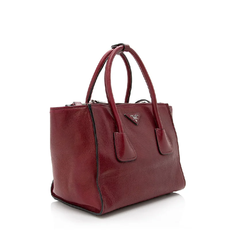 Prada Glace Calf Twin Pocket Tote 17182