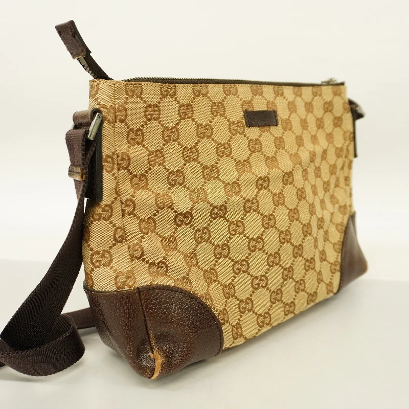 Gucci  Shoulder Bag 114273 Women's GG Canvas Beige,Brown