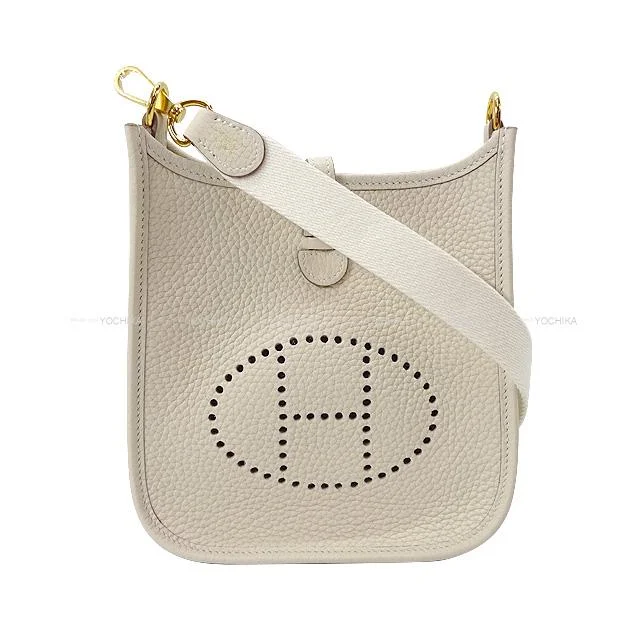 HERMES Shoulder bag Evelyne 16 TPM Amazon Craie/Blanc (White) Taurillon Clemence Gold HW Stamp B[BRAND NEW][Authentic]