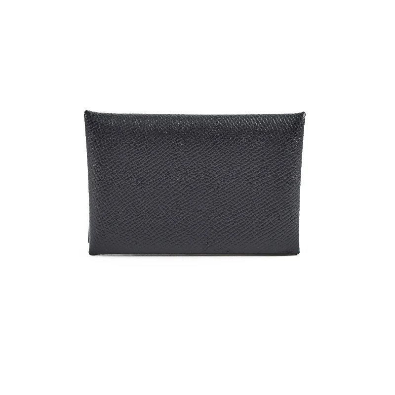 Hermes Calvi Card Holder Black