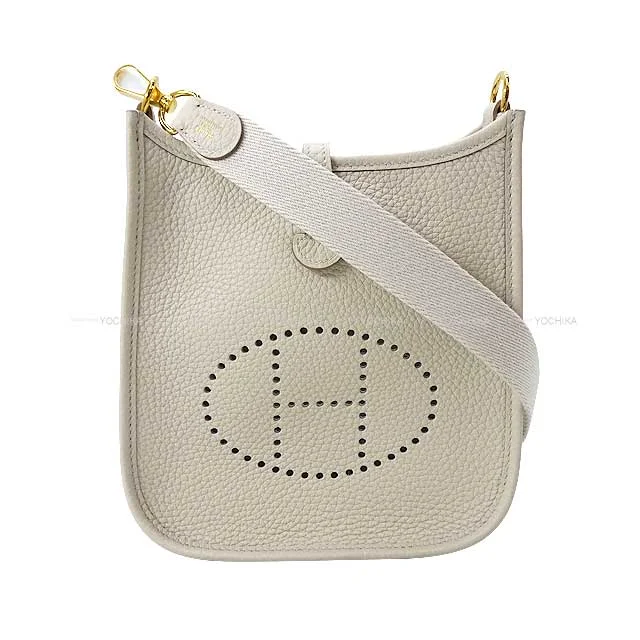 HERMES Shoulder bag Evelyne 16 TPM Beton Taurillon Clemence Gold HW Stamp U[EXCELLENT][Authentic]