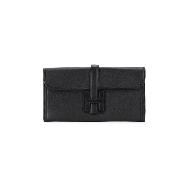 Hermes Jige Clutch Black 29 - X Stamp