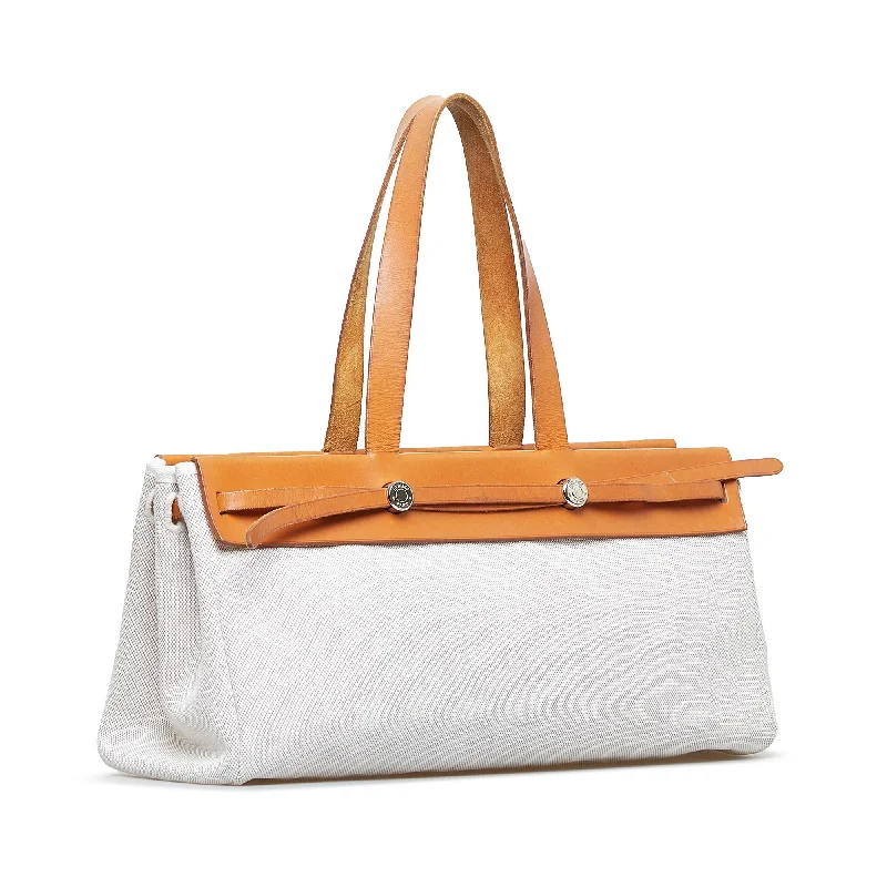 Hermes Herbag Cabas Toile MM (SHG-k7AfoD)