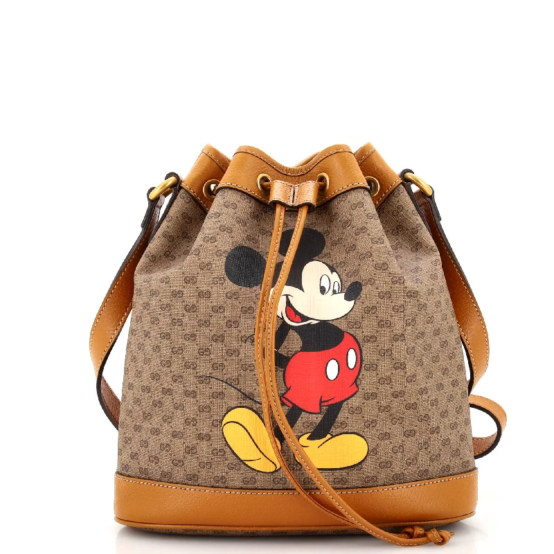 Disney Mickey Mouse Bucket Bag Printed Mini GG Coated Canvas