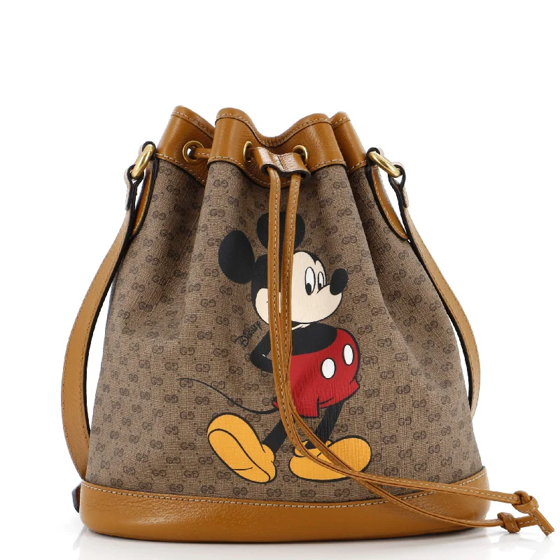 Disney Mickey Mouse Bucket Bag Printed Mini GG Coated Canvas