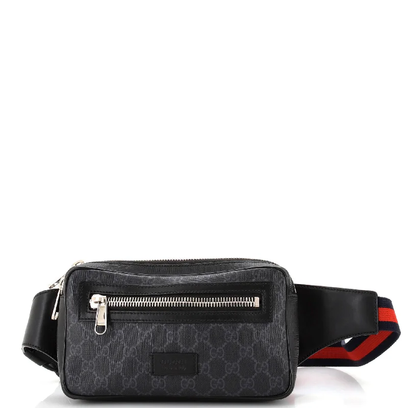 Soft Zip Belt Bag GG Coated Canvas Small